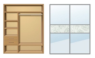 Шкаф-купе Creamondi 160x60x220 (F3/K4)