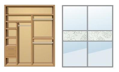 Шкаф-купе Creamondi 160x60x220 (F3/K5)