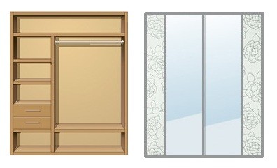 Шкаф-купе Creamondi 160x60x220 (F5/K4)