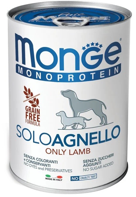 Влажный корм для собак Monge Monoprotein Paté Solo Agnello 400g