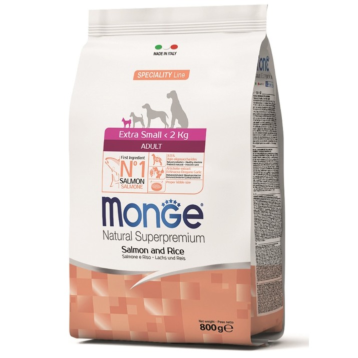 Сухой корм для собак Monge XS Adult Salmon/Rice 800g