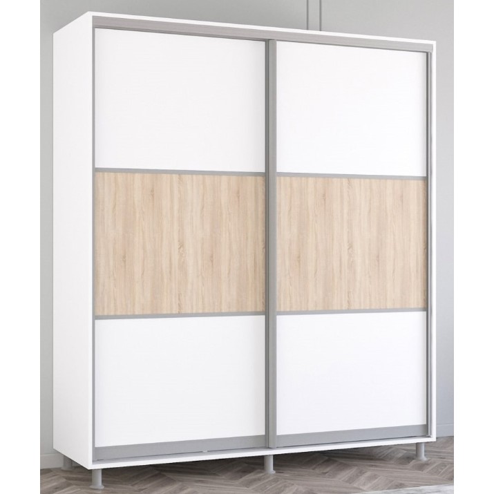 Шкаф-купе Mobildor-Lux Aron-P 200x200 White/Oak Sonoma (aronp5189) K