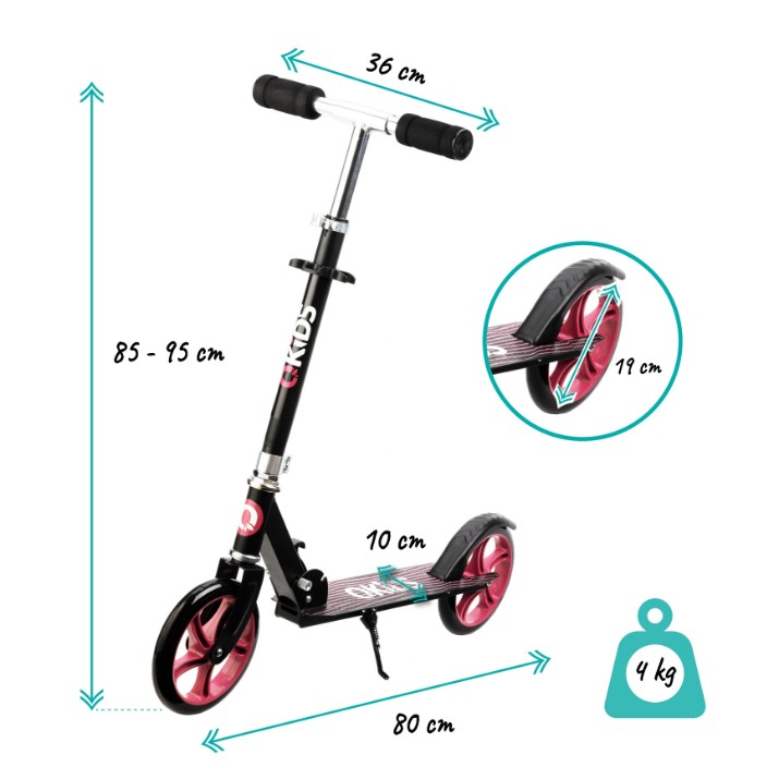 Самокат Qkids Weiss Black Pink (HUBA00001)