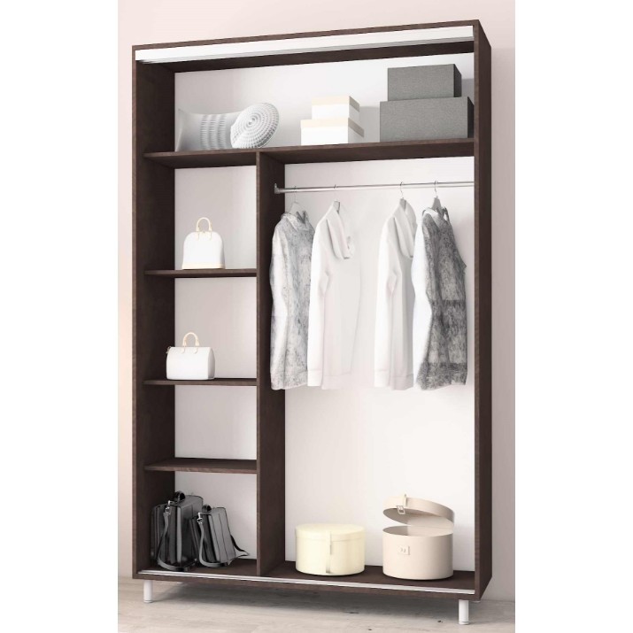 Шкаф-купе Mobildor-Lux Aron P 100x210 (2226 Wenghe) uși glisante din PAL