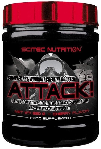 Предтренировочный комплекс Scitec-nutrition Attack 2.0 320g Cherry