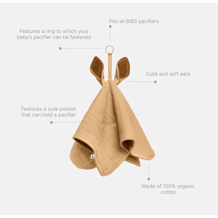 Plapumă pentru bebeluși BIBS Kangaroo Ivory (9405216)