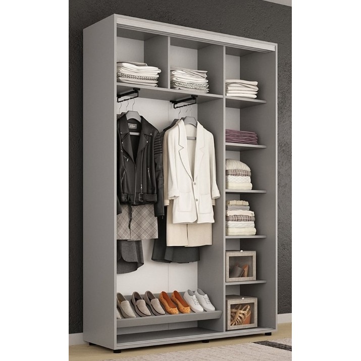 Dulap cu uşi glisante Mobildor-Lux Compact 140x220 Lines (compact9328)