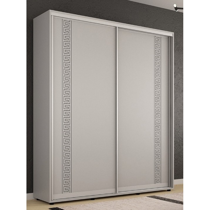 Dulap cu uşi glisante Mobildor-Lux Compact 180x220 uși glisante PAL cu ornament grecesc