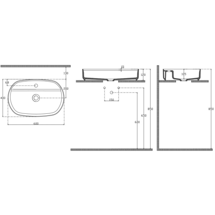 Умывальник Isvea Infinity (10NF65060)