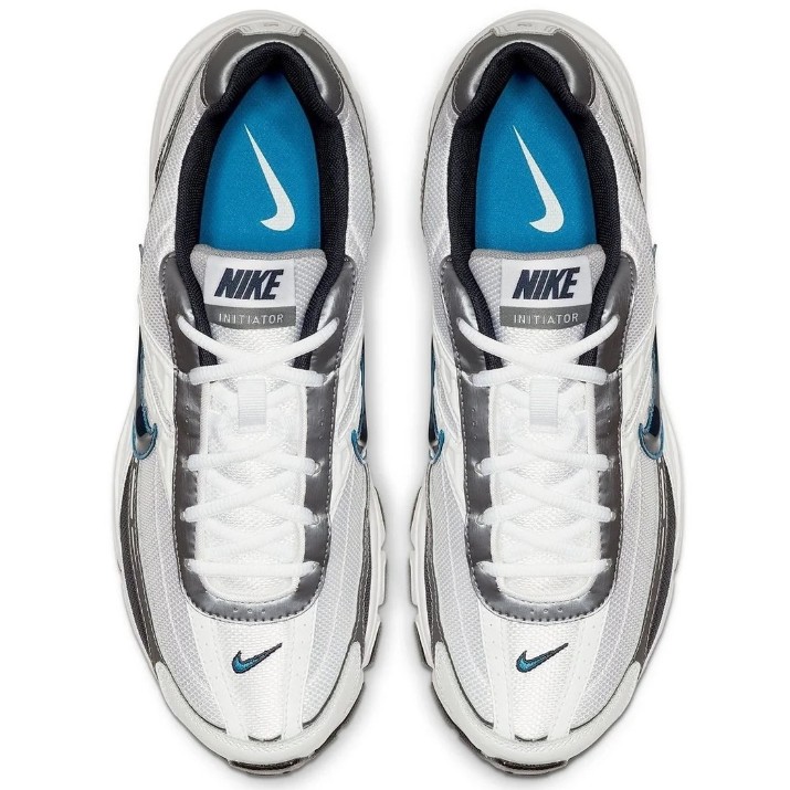 Adidași pentru bărbați Nike Initiator White/Obsidian/Metallic Cool Grey/New Blue, s.44.5
