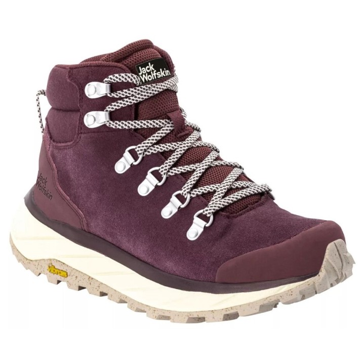 Ботинки женские Jack Wolfskin Terraventure Urban Mid W Burgundy/Beige, s.38
