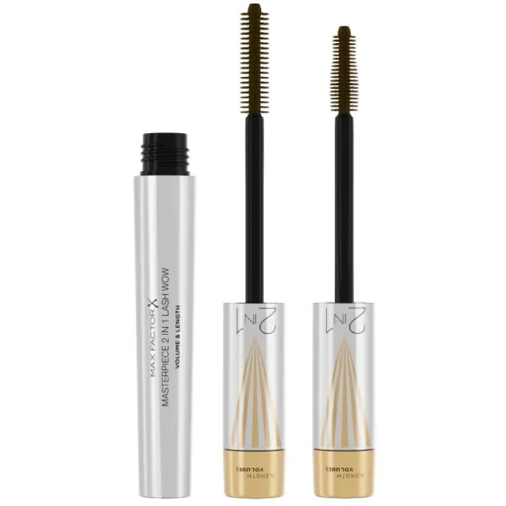 Rimel pentru gene Max Factor Mascara Masterpiece 2in1 Lash Wow Black Brown