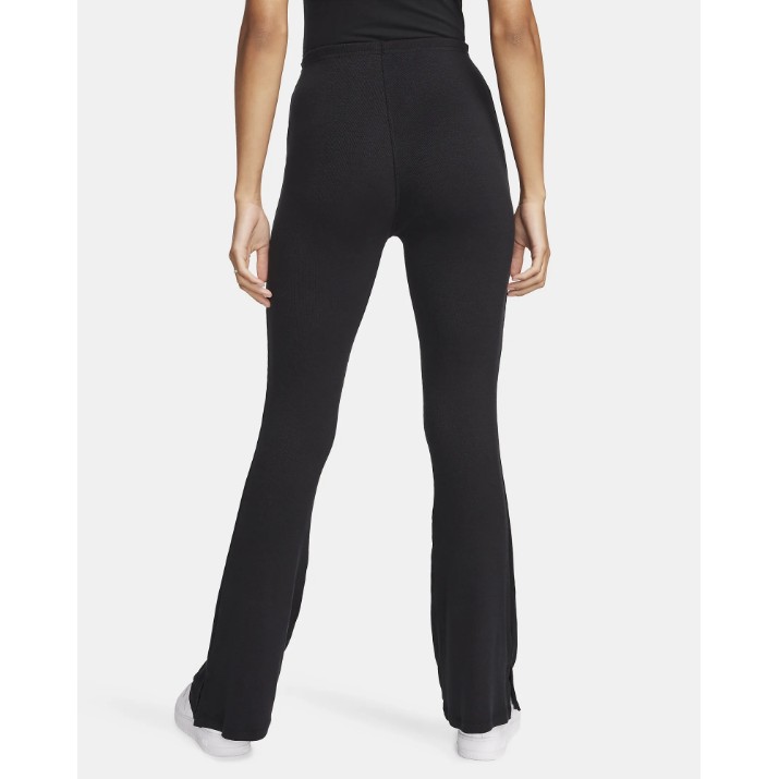Женские леггинсы Nike Chill Knit Tight Mini-Rib Flared Black/Sail, s.XL