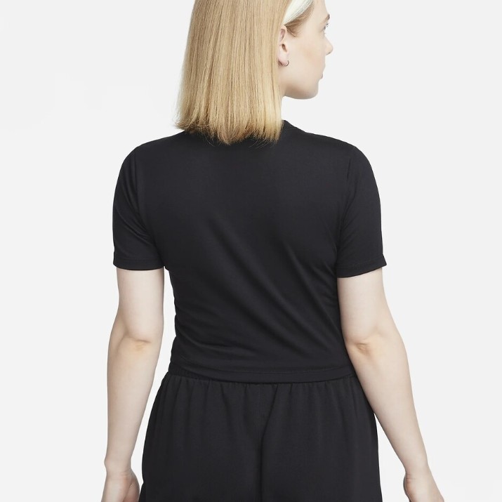 Женская футболка Nike W Nsw Tee Essntl Slim Crp Lbr Black/White, s.XL