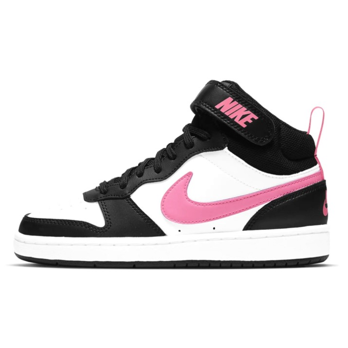 Bocanci pentru copii Nike Court Borough Mid 2 Gs Black/White/Sunset Pulse, s.38.5