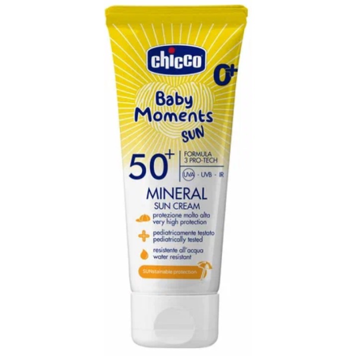Cremă de protecție solară Chicco Baby Moments Mineral Sun Cream SPF50+ 75ml