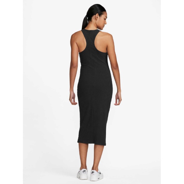 Женское платье Nike W Nsw Nk Chll Knt Rib Midi Drs Black, s.XS