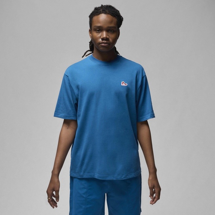 Мужская футболка Nike M Jordan Brand Snkr Ptch Ss Crew Blue, s.XXL
