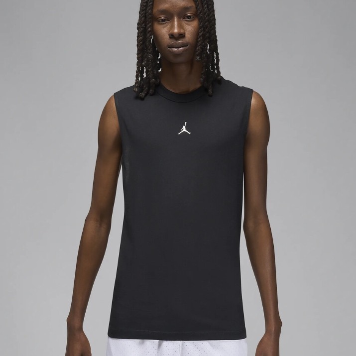 Maiou bărbătesc Nike M Jordan Df Sprt Slvls Top Black, s.S