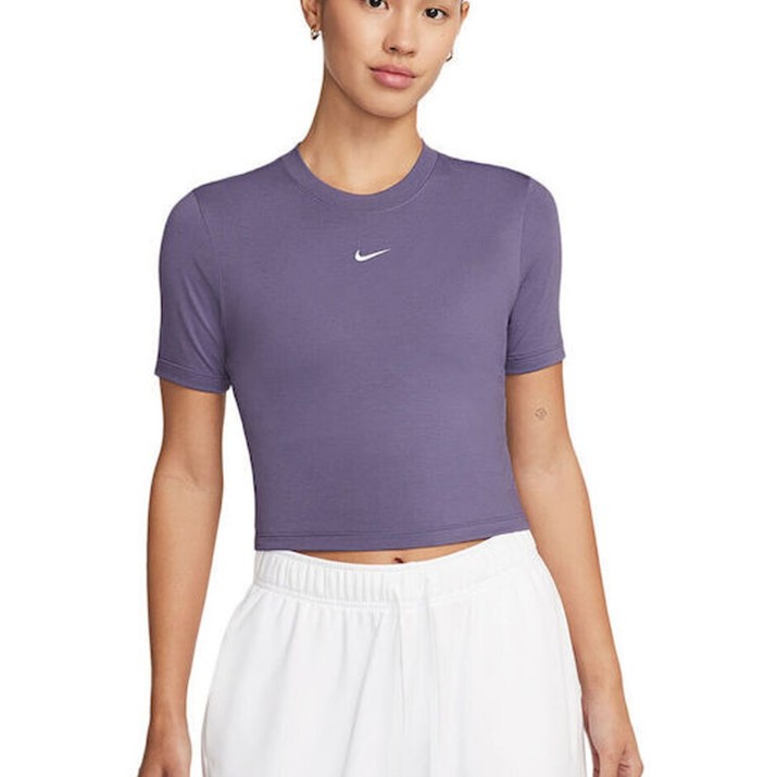 Tricou de dame Nike W Nsw Tee Essntl Slim Crp Lbr Daybreak/White, s.XS