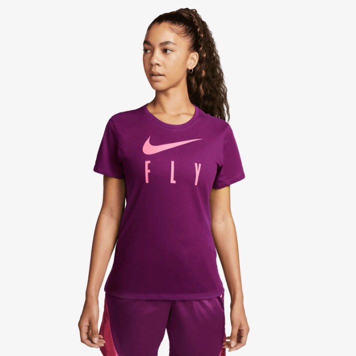 Tricou de dame Nike W Nk Df Swoosh Fly Grx Tee Violet Mist, s.S