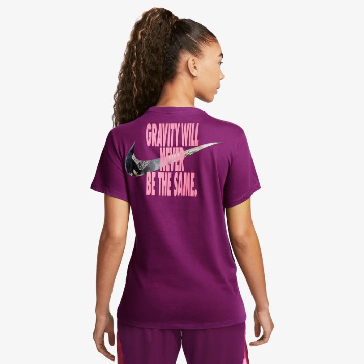 Tricou de dame Nike W Nk Df Swoosh Fly Grx Tee Violet Mist, s.S