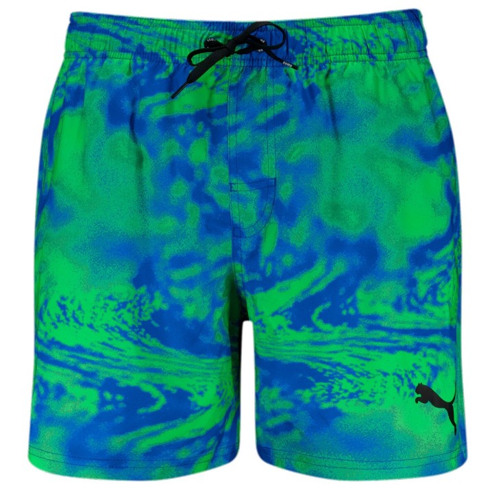 Slip de înot pentru bărbați Puma Swim Men Printed Mid Shorts 1P Blue Combo, s.S