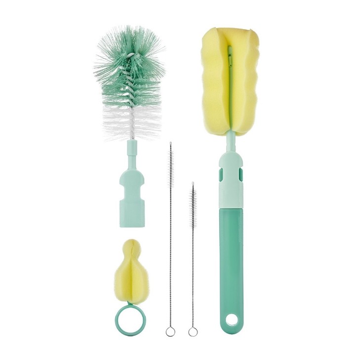 Set îngrijire biberoane Roxy Kids 5pcs Blue (RFD-007)
