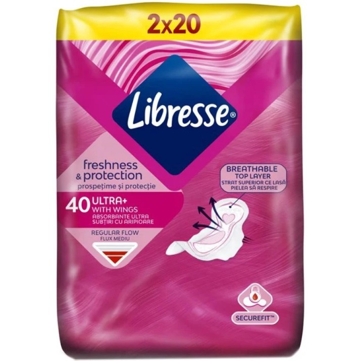 Прокладки гигиенические Libresse Freshness & Protection Ultra 40pcs