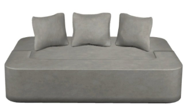 Бескаркасный диван Tiara Caprice 3 Extra Light Grey