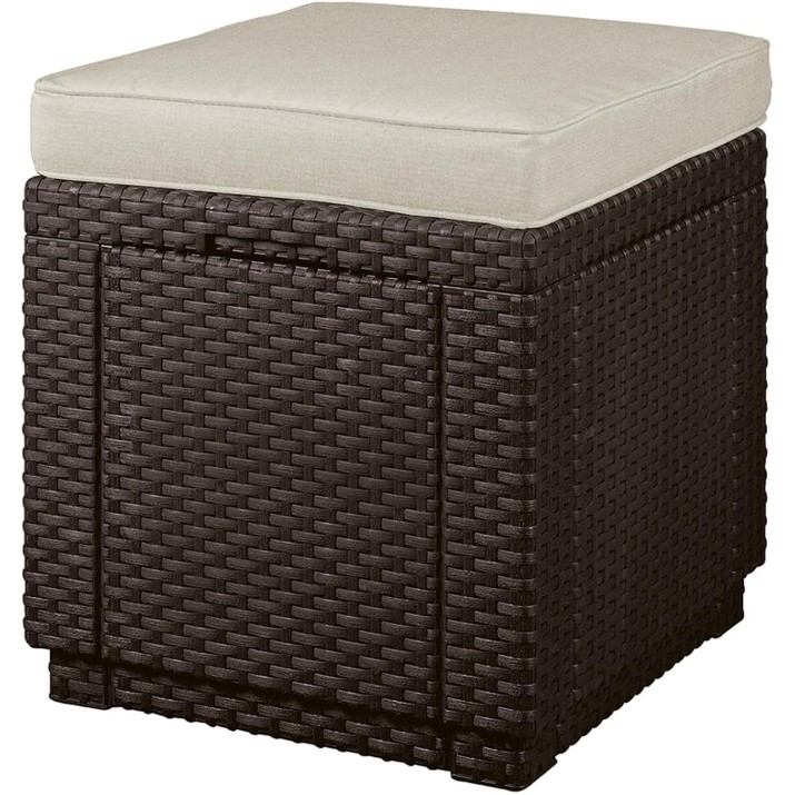 Пуф Keter Cube With Cushion Brown/Oat (258810)