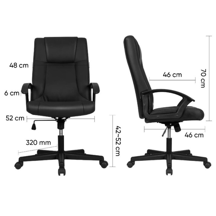 Scaun de birou Deli 4514 Black