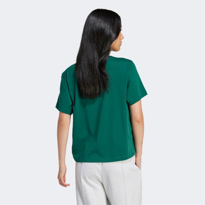 Tricou de dame Adidas Trfl Tee Boxy Collegiate Green, s.S