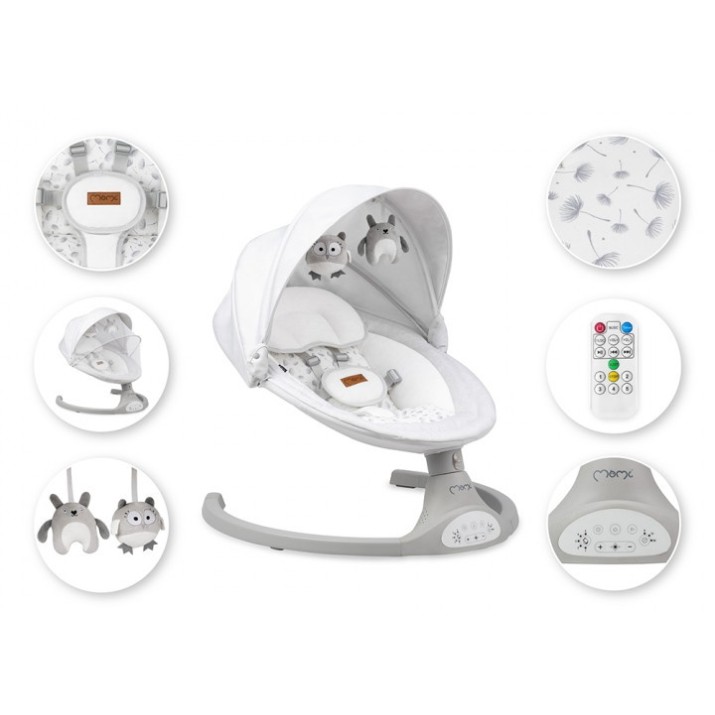 Leagăn electric Momi Kenani Light Gray