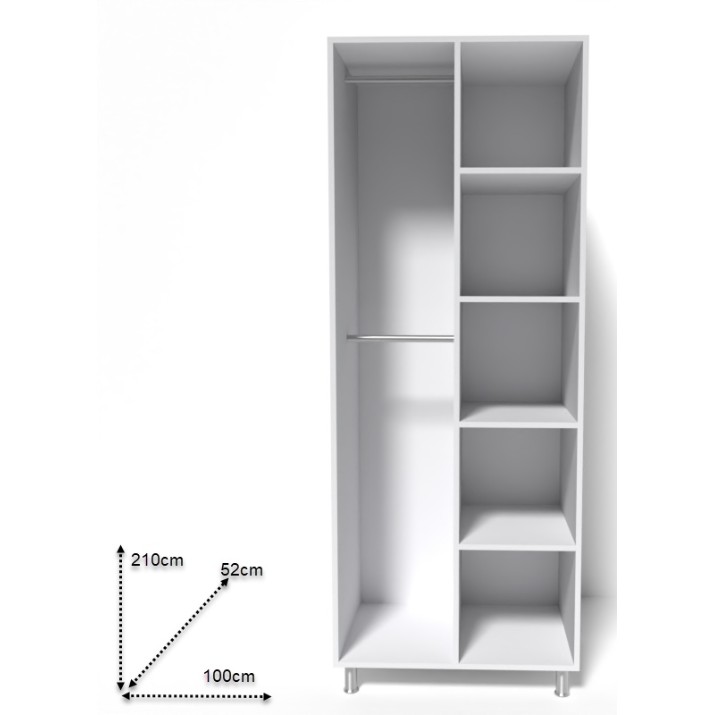 Шкаф Smartex N7 100x52x210cm Дуб Светлый