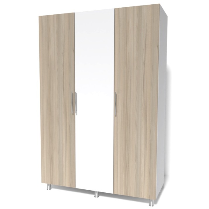 Шкаф Smartex N9 160x47x210cm Белый/Дуб Светлый