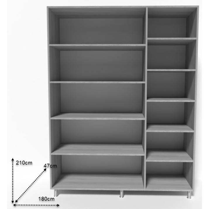 Шкаф Smartex N9 180x47x210cm Дуб Светлый