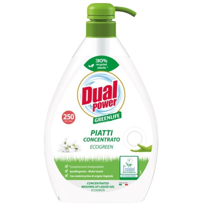 Средство для мытья посуды Dual Power Green Life 1L