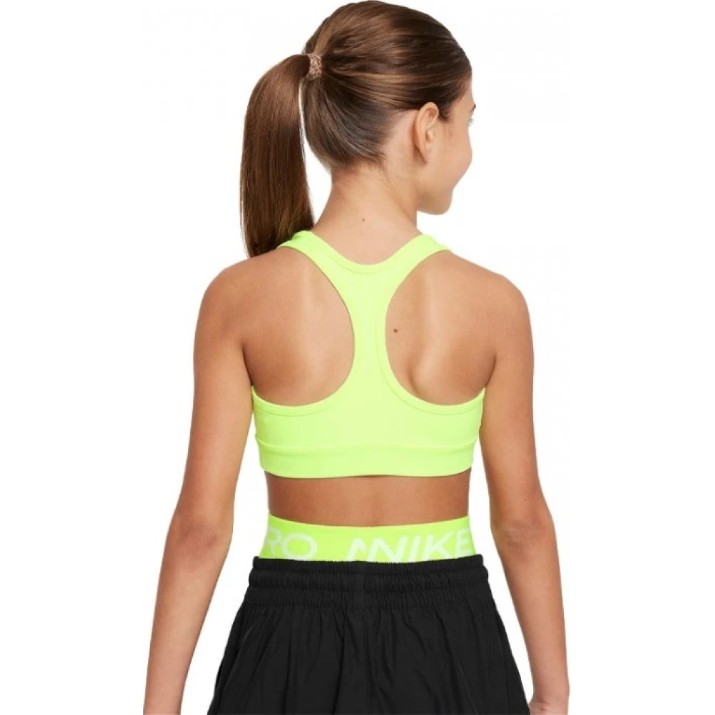 Топ для девочек Nike G Nk Df Swoosh Bra Volt/Black, s.XL
