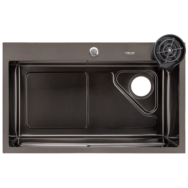Кухонная мойка Art Flame Set Lunara 78x45 Black