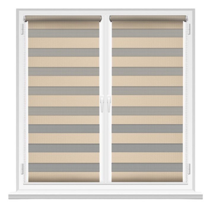 Рулонные шторы Msrolls Day Night 2244/4 Beige/Gray 0.40x1.70m