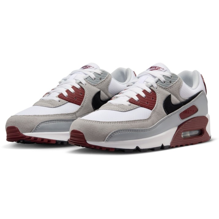 Кроссовки мужские Nike M Air Max 90 White/Black/Dark Team Red/Pure Platinum, s.42.5