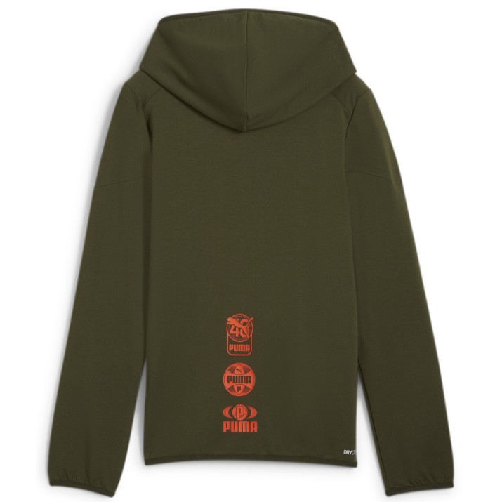 Детская толстовка Puma Active Sports Hoodie Full-Zip Tr B Dark Olive, s.164