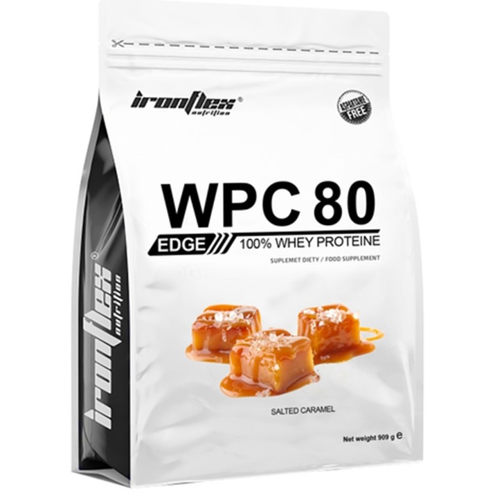Proteină IronFlex WPC80 EDGE Salted Caramel 909g