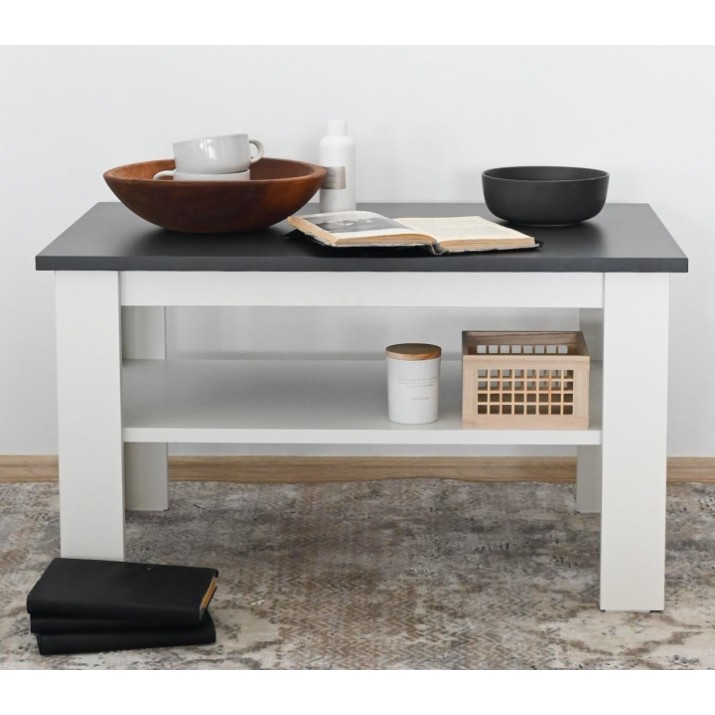 Журнальный столик Fabrik Home Blanco Aнтрацит/Белый Ясень