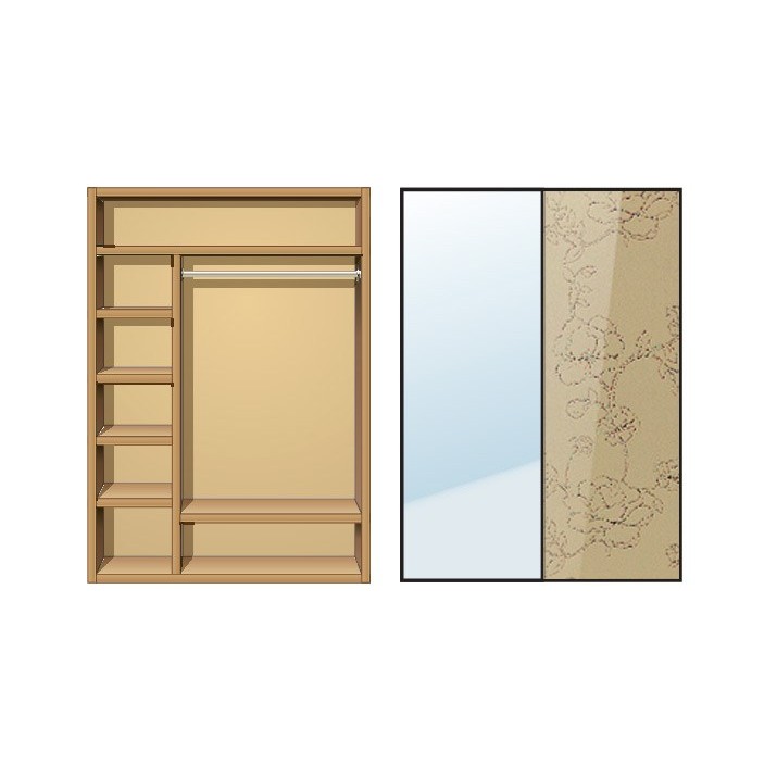 Шкаф-купе Creamondi 140x60x220 (F2/K2)