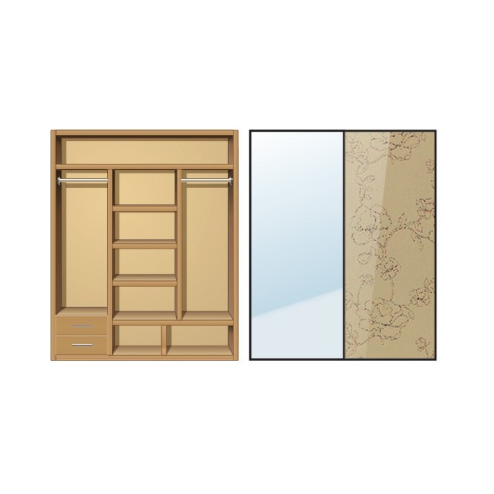 Шкаф-купе Creamondi 160x60x220 (F2/K3)
