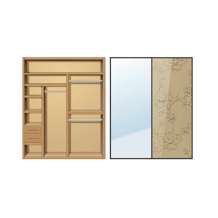 Шкаф-купе Creamondi 160x60x220 (F2/K5)