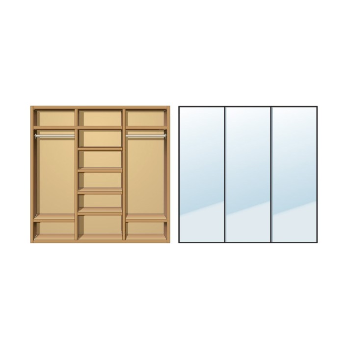 Dulap cu uşi glisante Creamondi 200x60x220 (К7)
