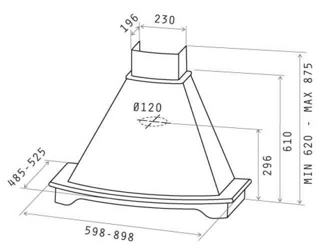 Hota Elica Coraline WH/A/90 T.Grezzo (PRF0041832B)